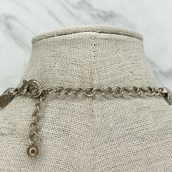 Chico's Gold and Silver Tone Double Strand Black Cord Necklace - Picture 4 of 5